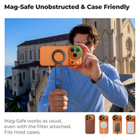 Filtre CPL à baïonnette K&F Concept Noir/Argent/Orange/Bleu Profond pour iPhone 17 Pro, en verre optique AGC étanche et résistant aux rayures