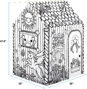 <span class=keywords><strong>Amazon</strong></span> licorne bébé bricolage peinture jouets créatifs enfants P:ortable <span class=keywords><strong>tente</strong></span> carton Playhouse artisanat activité pour les enfants - Product Image 2