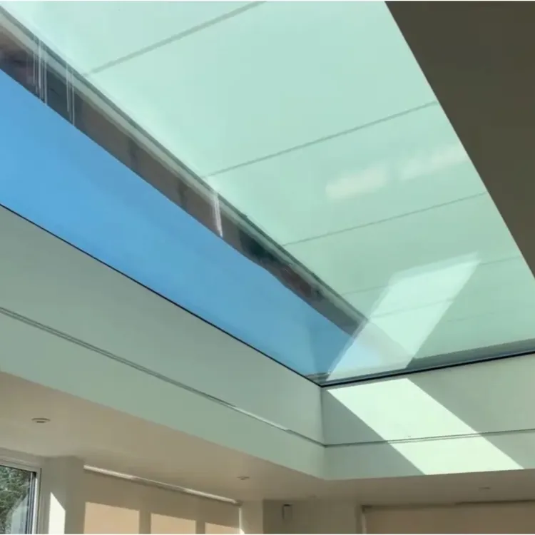 Disesuaikan 12mm diperkuat keselamatan laminasi panel kaca untuk balkon lantai enclosuresClear ganda tiga lapis kaca tempered