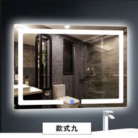 Miroir rétroéclairé rectangulaire de style moderne Miroir à led intelligent pour salle de bain Miroirs de bain à led avec lumière
