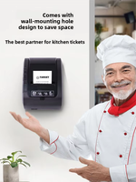 Impresora de Recibos POS Comercial NORGEE de 80 mm con Cortador Automático, USB, LAN, Wi-Fi, para Cocina Comercial