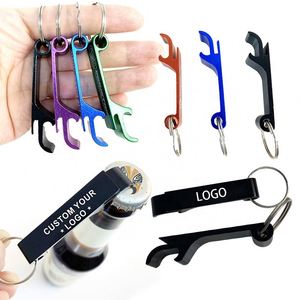 Décapsuleur en métal personnalisé avec logo gratuit, porte-clés en aluminium, décapsuleur de bière avec décapsuleur intégré - Product Image 1
