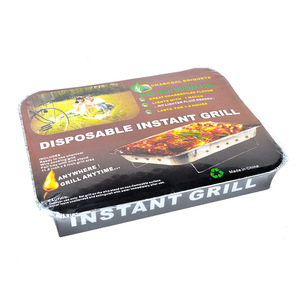 Disposable Barbecue Grill Mini Outdoor Camping Smokeless Charcoal Aluminum Alloy With Spatula - Product Image 2