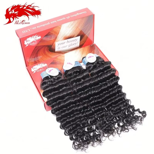 Estensioni di Capelli Vergini Peruviani Remy di Alta Qualità, Senza Prodotti Chimici, Doppia Trama, Onda Profonda - Product Image 5