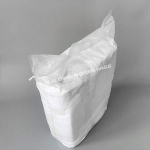Paños de limpieza de algodón 100% blancos para uso industrial - Paños absorbentes de aceite y agua, reutilizables y duraderos - Product Image 1