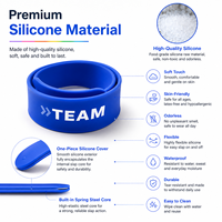 Bracelet claquant en silicone personnalisé avec logo, coloré et amusant, idéal pour les fêtes, les récompenses scolaires pour enfants et les cadeaux promotionnels.