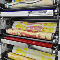 Machine d'impression flexographique automatique pour l'impression de gobelets en papier, système de production haute vitesse rouleau à rouleau pour l'emballage