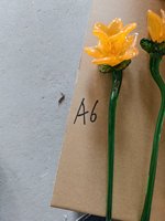 Tongkat Bunga Kaca Tiup Warna-warni, Aksen Floral Artistik Modern Mewah untuk Pengisian Vas dan Dekorasi Interior