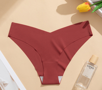 Tanga de seda helada para mujer, talla grande, transpirable, de secado rápido, con cintura en V, levantamiento de cadera, sin costuras, invisible, de nailon y algodón.