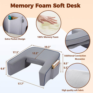 Thanh thiếu niên cánh tay còn lại bộ nhớ bọt <span class=keywords><strong>Lap</strong></span> bàn chơi game gối đọc sách với túi - Product Image 6