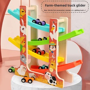 Macchinina Giocattolo Educativa in Legno con Pista Scorrevole ad Alta Velocità a Inerzia per Bambini e Bambine - Vendita all'Ingrosso - Product Image 6