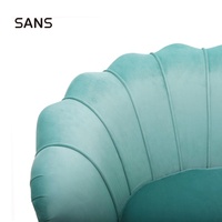 Demers Barrel Chair Beau fauteuil Cohutta Fauteuil d'appoint Shell de salon avec pied en laiton