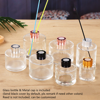 Bouteilles de diffuseur à bâtonnets Aroma Decor avec bouchon, vides, rondes, en verre transparent, vente en gros, 50 ml à 250 ml, pour cosmétiques et décoration intérieure, 100 pièces