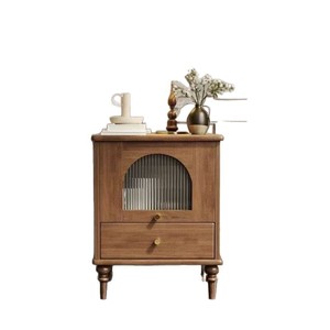 French Style Solid Wood TV Stand Walnut Color Storage Cabinet For Bedroom Living Room 2026 New Model - Product Image 5