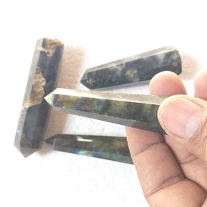 หินลาบราโดไรต์ทรงโอเบลิสก์ขนาด 3-5 นิ้ว แบบกำหนดเอง หินมงคลเสริมฮวงจุ้ย ผลิตด้วยมือ ใช้เป็นเครื่องราง - Product Image 5