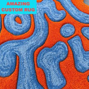 Bonita alfombra personalizada con mechones para teclado con altura de pila alta, estilo moderno para decoración del hogar, diseñada para Homer 3D - Product Image 5