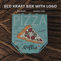 Boîte en kraft personnalisée avec logo, écologique, pelliculage mat, doublure en éponge, pour pizza, donuts, biscuits, gourmandises, plats à emporter