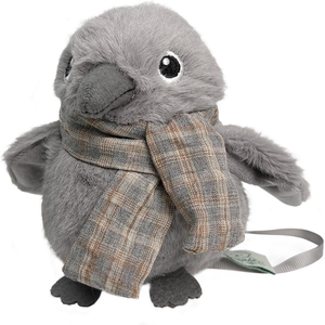 Juguete de Peluche de Cuervo Gris de Pie con Imán para el Hombro y Bufanda, Decoración de Pájaro de Peluche para Niños y Niñas de Todas las Edades - Product Image 1