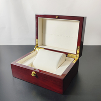Boîte d'emballage en bois luxueuse à finition brillante, boîte cadeau rectangulaire élégante à 5 compartiments, boîte à montre marron faite à la main avec couvercle, certificat SABER