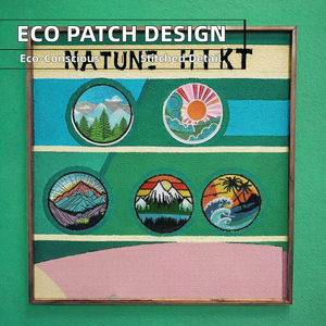 Parches bordados personalizados ecológicos para planchar, tela de lona de diseñador para sombrero, bordes overlock, estilo cosido, venta al por mayor - Product Image 2