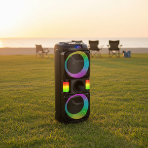 ABS-8202 2026 Altavoz Portátil Premium, Luz de Halo Dual Colorida, Sonido HiFi con Bajos Potentes, BT 5.0, 5000-10000mAh, Fiesta al Aire Libre - Product Image 2