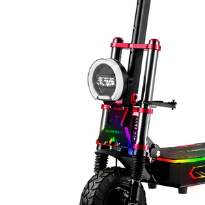Trottinette électrique à double moteur pliable tout-terrain en alliage d'aluminium 11 pouces avec éclairage LED étanche - Product Image 6