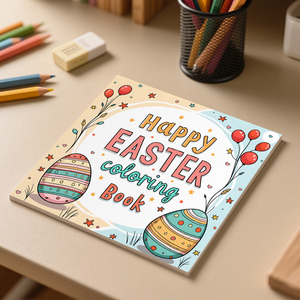 Happy Easter Serie Aangepaste Kindertekenboek Feest Kleurboek Met Eenvoudige En Schattige Illustraties Perfecte Binding - Product Image 3