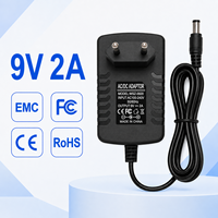 Services ODM OEM - Adaptateur secteur mural 9V 2A avec prises US/EU/UK/AU pour décodeurs numériques et lecteurs multimédias