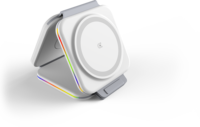 Nouvelle Station de Recharge Sans Fil Magnétique 3-en-1 Pliable 15W avec Port DC Ignifuge pour Android/Montre/Écouteurs (Modèle 2025)