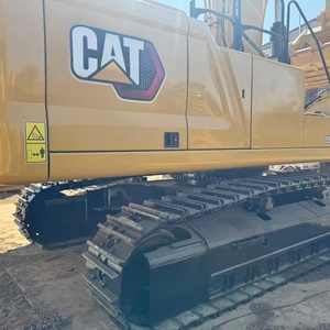 รถขุด CAT 350 สีเหลือง ระบบไฮดรอลิก ติดตั้งบนราง สำหรับงานก่อสร้าง - Product Image 2