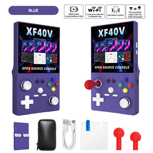 Máy chơi game cầm tay Purple Blue XF40V với màn hình IPS 4 inch, độ phân giải 720x720, pin 4000mAh, hệ điều hành Linux - Máy chơi game thùng di động - Product Image 1