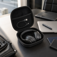 Estuche Rígido Personalizado para Auriculares, con Cierre, Impermeable, de Gran Capacidad, Protector de Auriculares Portátil