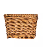 Panier de pique-nique aux copeaux de bois avec poignée oeufs de pâques tissés à la main bain de bonbons enfants jouet osier stockage cadeau emballage petit panier d'halloween