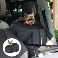 Siège de voyage pliable en feutre pour animaux de compagnie avec poignées de transport, nid de repos intérieur et siège de transport pour véhicule pour petits animaux