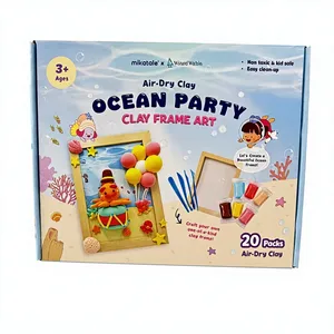 Kit d'art pour cadre photo en argile polymère auto-durcissante, sûr et non toxique, pour enfants, éducatif, DIY, pour fêtes et cadeaux, 2026 - Product Image 1