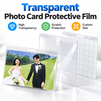 Porte-cartes rigide en PVC enduit, petit porte-cartes transparent pour photos, cartes de tarot, film, housse de protection avec taille personnalisable
