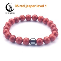 Zhe Ying 6/8mm Edelstein mit Hämatit Heil kristall Großhandel Kristall Naturstein Perlen mit Hämatit Perlen Armband