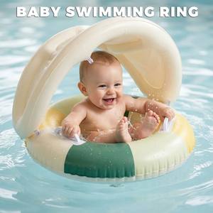 Flotador Inflable para Bebés con Toldo, Anillo de Natación para Niños Pequeños con Protección Solar - Product Image 6