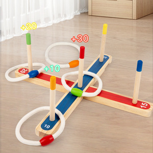 Éducation précoce Cerveau Focus Formation Anneau Lancer Jeu pour Enfants De La Maternelle Jouets En Bois Et En Métal Exercice De Pensée <span class=keywords><strong>Logique</strong></span> - Product Image 3