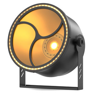 Lumière de scène rétro 200W COB ambre avec anneau lumineux RGB, effet stroboscopique, éclairage pour événements, clubs, bars, DJ, discothèques - Product Image 1
