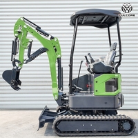 Mini-excavatrice FULCORE avec commande hydraulique pilotée, largeur de châssis réglable pour travaux de drainage, livraison gratuite