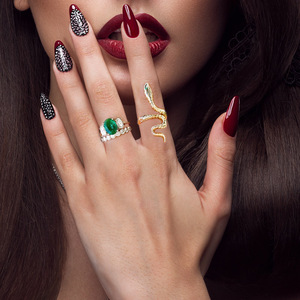 ROXI New Trendy Adjust <b>Ring</b> Design Luxury Diamond <b>Snake</b> Jewelry Opening Adjustable <b>Ring</b> - Product Image 5