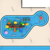 Aire de jeux aquatique extérieure pour l'école