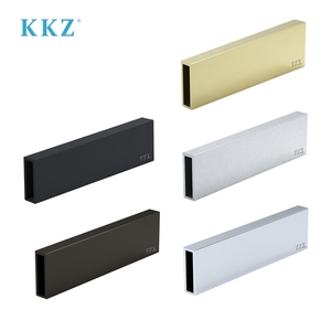 Kz חדרי אמבטיה נירוסטה 10 x30mm צינור תמיכה מרובע צינור מקלחת זכוכית הזזה דלת מסילה - Product Image 1