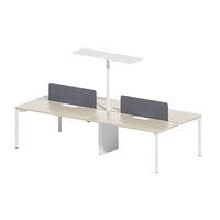 Cloison de bureau moderne en bois avec poste de travail flexible et réglable à installation facile pour bibliothèque et bureau