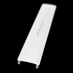 Truyền thống Milky lampshade hồ sơ Opaque Polycarbonate (PC) tuyến tính khuếch tán cho <span class=keywords><strong>LED</strong></span> chiếu sáng mềm truyền ánh sáng nhựa - Product Image 2