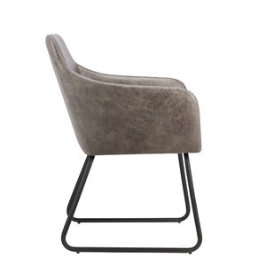 मिड सेंचुरी लक्ज़री स्टाइल इटैलियन डिज़ाइन कुर्सियाँ एलिगेंस हाई एंड मेटल आर्मरेस्ट मॉडर्न आयरन डाइनिंग चेयर - Product Image 3