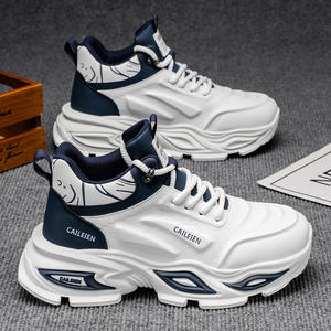 Chaussures montantes pour hommes, nouvelle collection automne 2025, style basketball pour jeunes, chaussures décontractées de course, chaussures de basketball augmentant la taille, baskets - Product Image 2