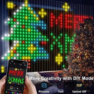 Waterproof IP65 Christmas Smart RGB <b>LED</b> Indoor/Outdoor Decorative Curtain <b>Light</b> with Remote and APP Control - Product Image 1