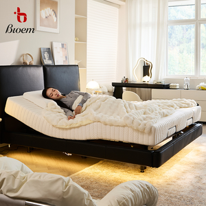 Lit intelligent en cuir King Size, couleur personnalisable, modes de réglage multiples, prévention du ronflement, sommeil réglable, intelligent et électrique - Product Image 4